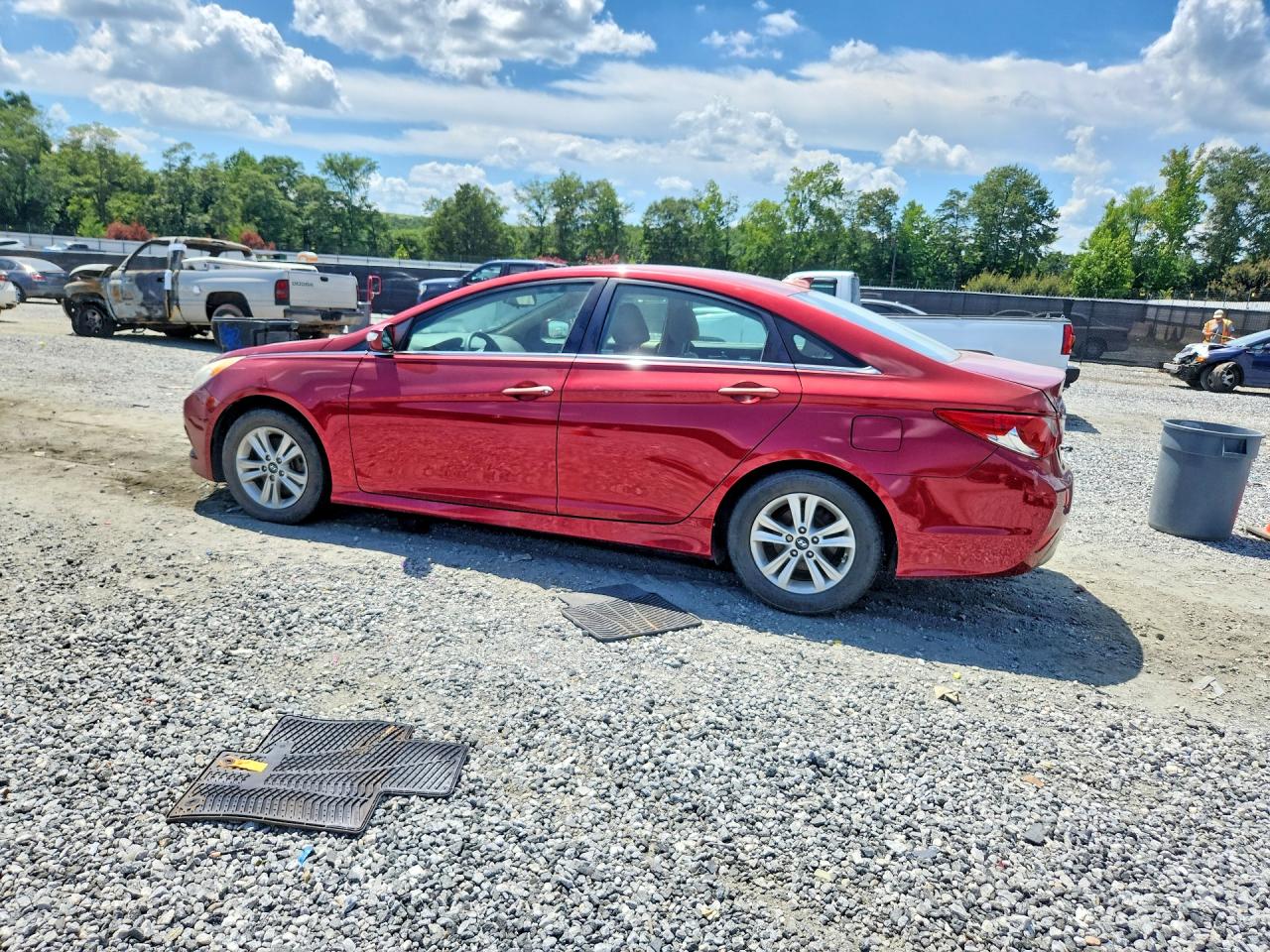 2014 Hyundai Sonata Gls Красный vin: 5NPEB4AC2EH928886