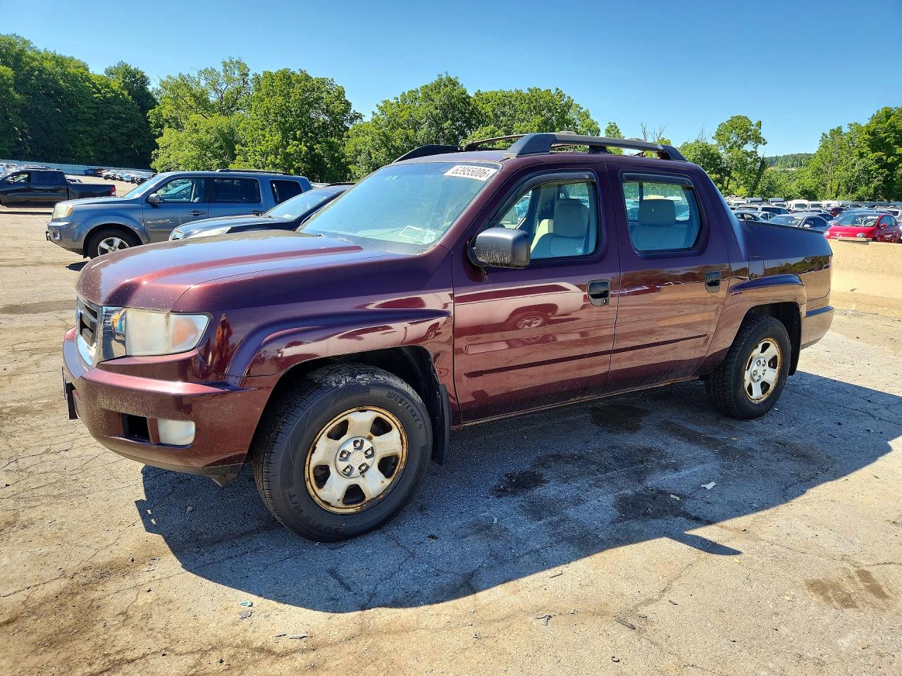 2010 Honda Ridgeline Rt Maroon vin: 5FPYK1F27AB004309