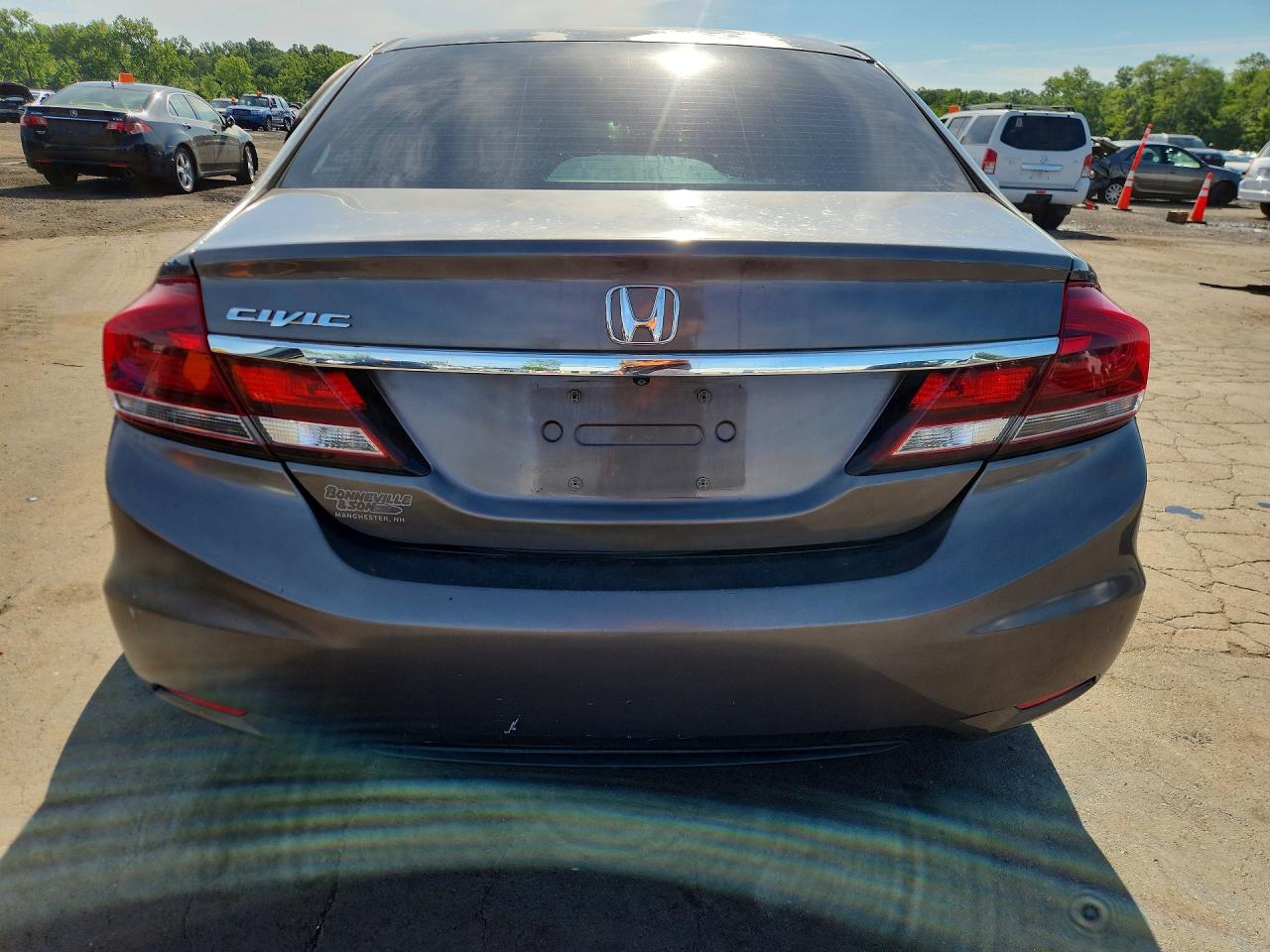 2013 Honda Civic Lx Gray vin: 2HGFB2F54DH563039