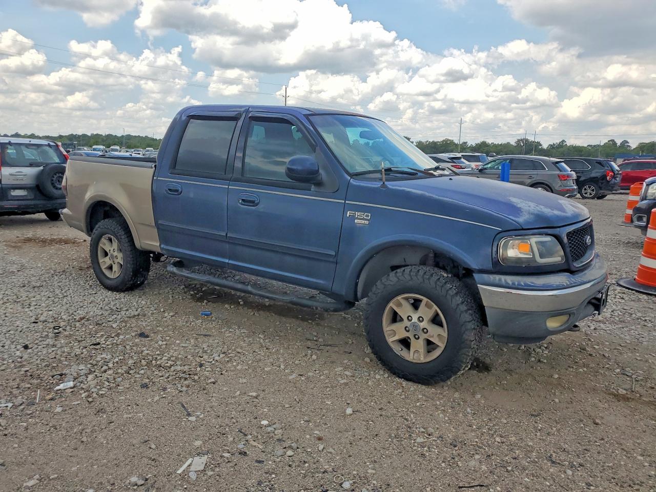 2002 Ford F150 Supercrew Blue vin: 1FTRW08L62KE27033