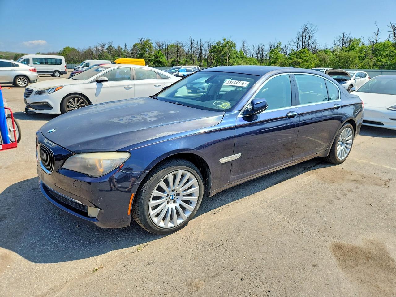 2012 Bmw 750 Lxi Blue vin: WBAKC8C54CC436680