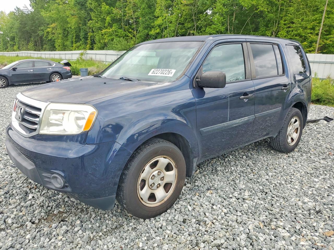 2012 Honda Pilot Lx Blue vin: 5FNYF4H28CB005449