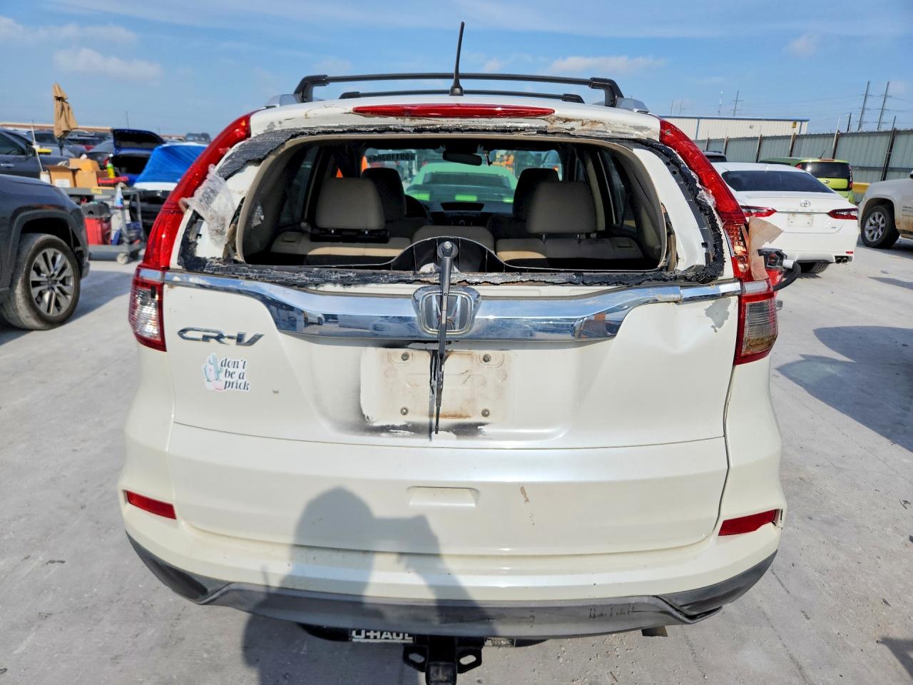 2015 Honda Cr-v Lx White vin: 5J6RM3H36FL027555