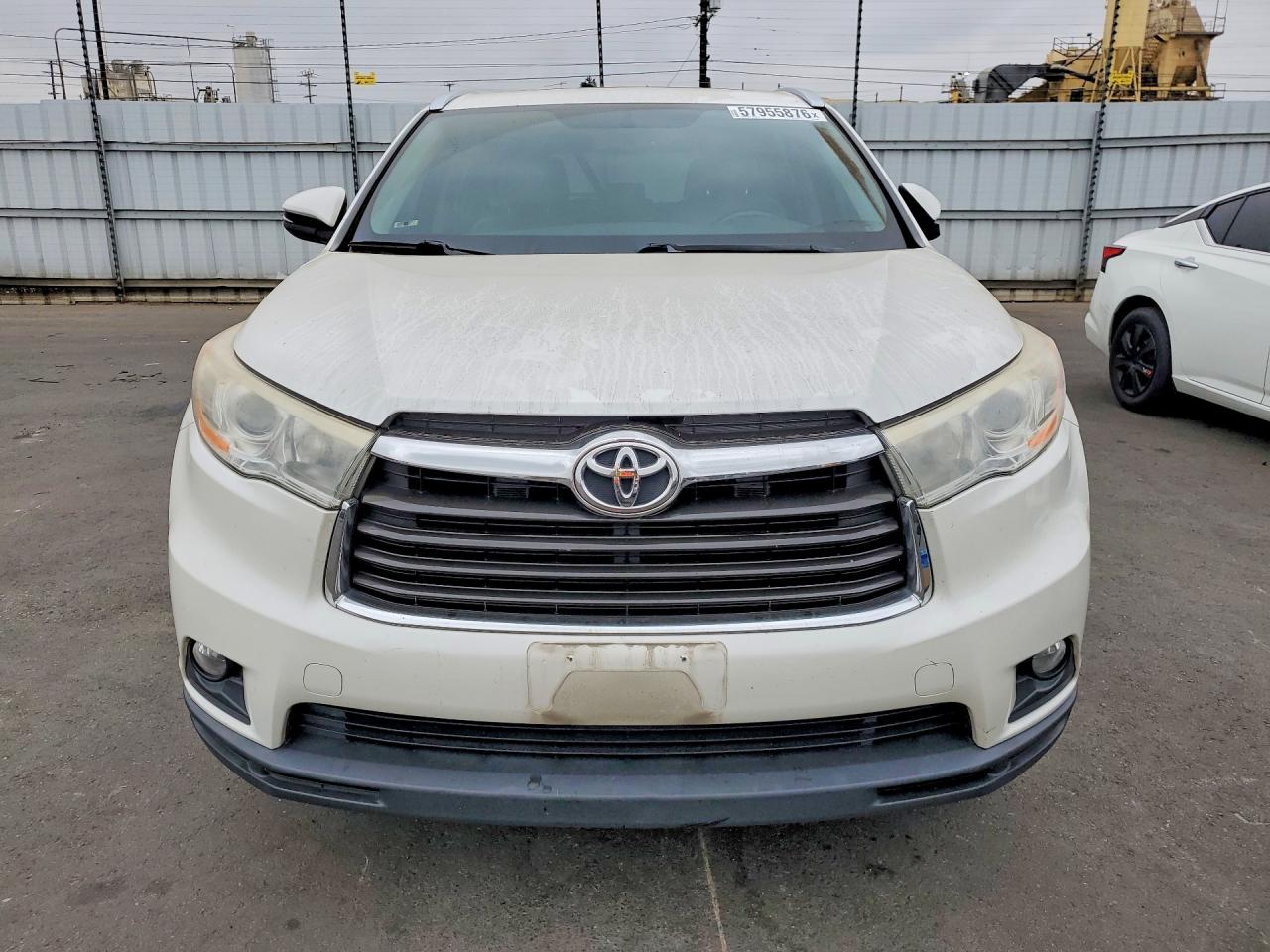 2014 Toyota Highlander Xle White vin: 5TDKKRFH6ES027308