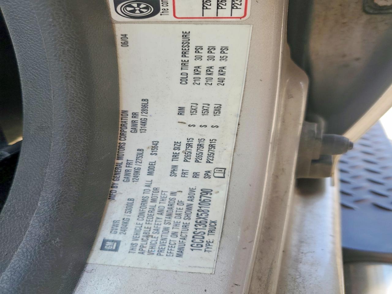 2005 Chevrolet Colorado Желто-коричневый vin: 1GCDS136X58106790