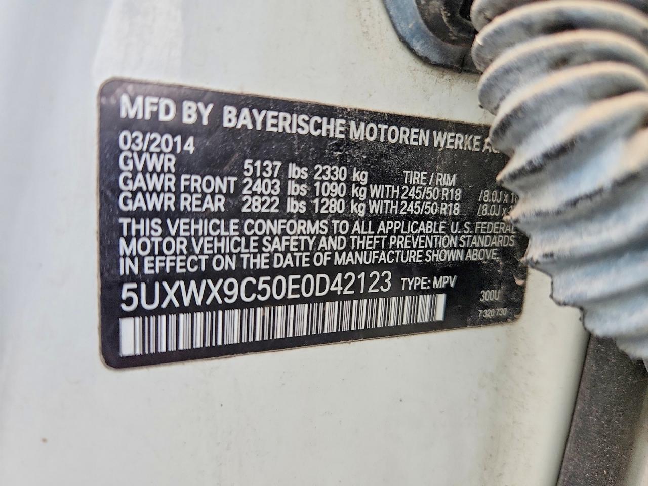 2014 Bmw X3 Xdrive28i White vin: 5UXWX9C50E0D42123