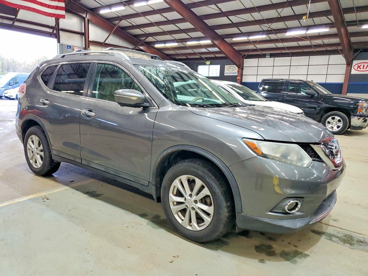 2015 Nissan Rogue Sv Серый vin: 5N1AT2MV1FC794734