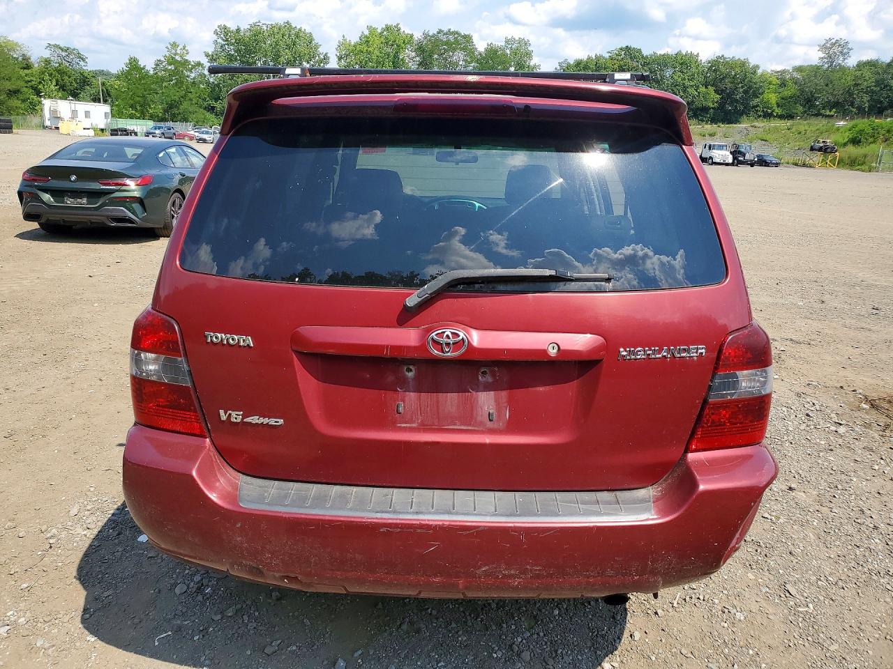 2007 Toyota Highlander Sport Red vin: JTEHP21A370201320