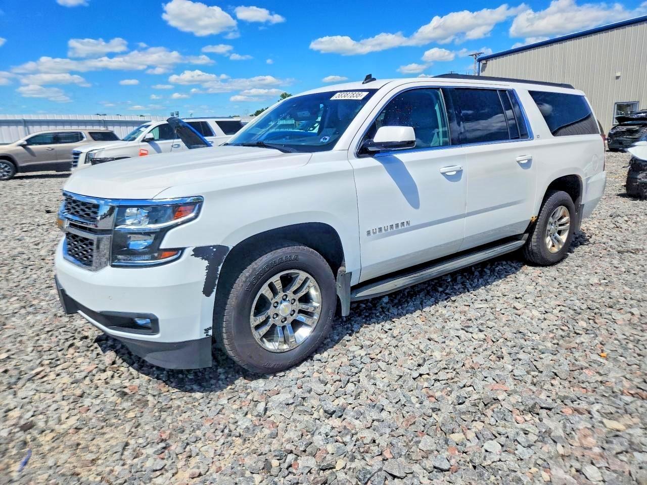 2015 Chevrolet Suburban K1500 Lt White vin: 1GNSKJKC8FR123430