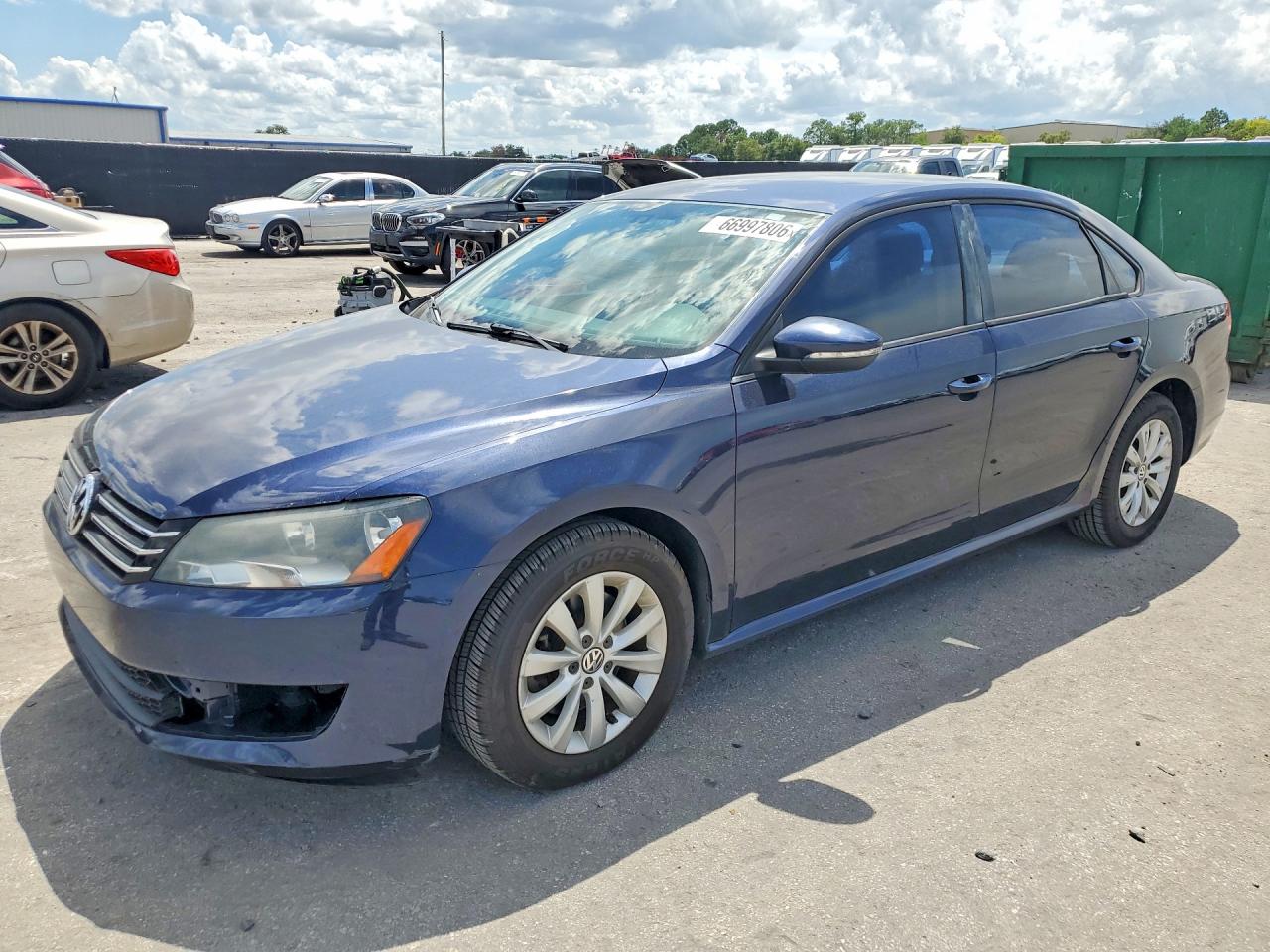 2012 Volkswagen Passat S Blue vin: 1VWAH7A36CC089152