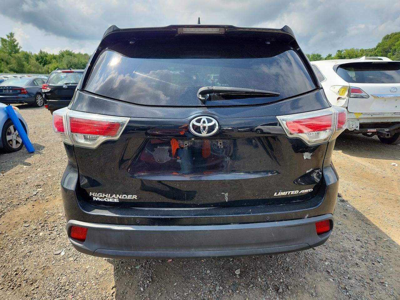 2015 Toyota Highlander Limited Black vin: 5TDDKRFH5FS114238