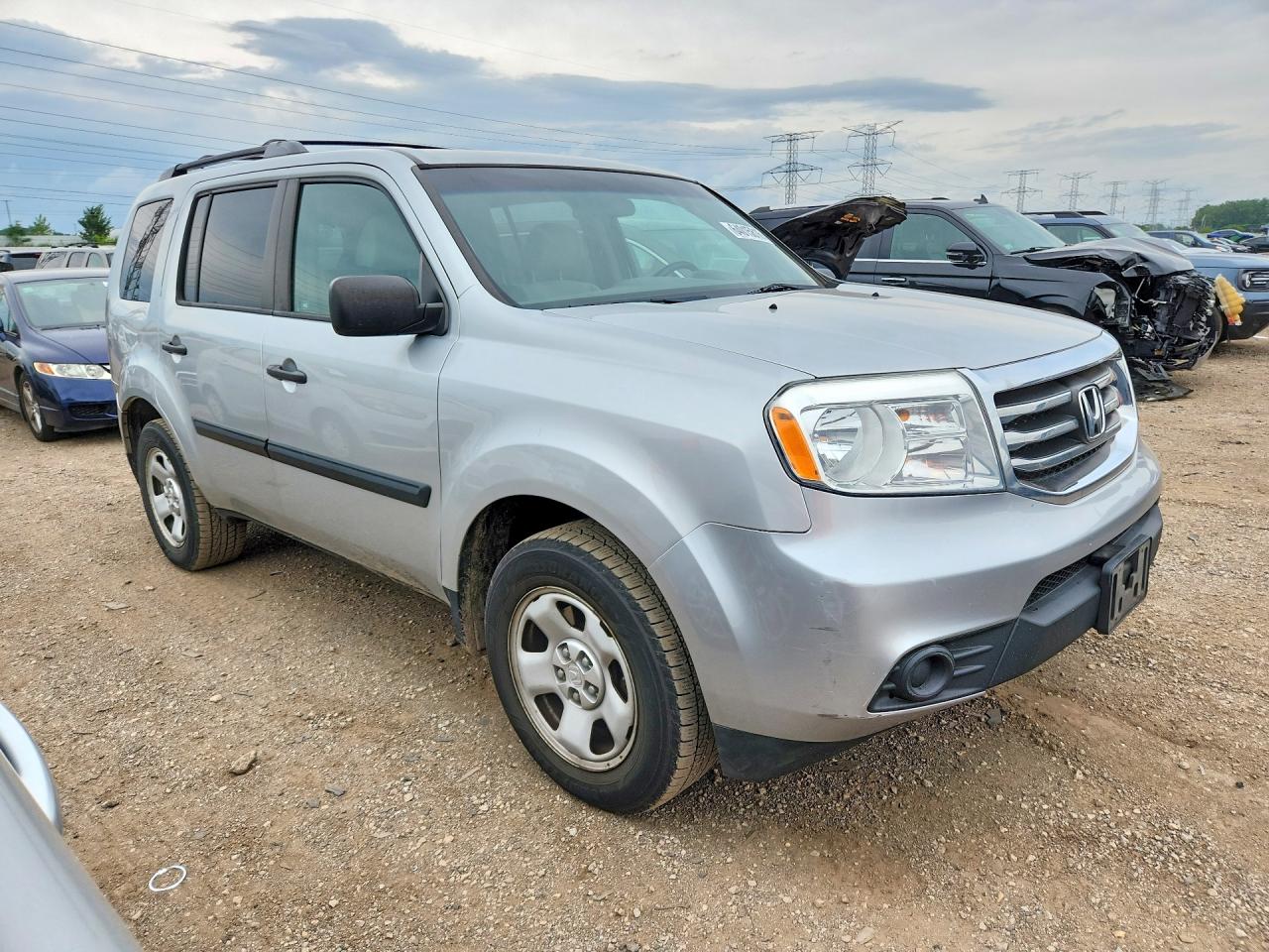 2012 Honda Pilot Lx Silver vin: 5FNYF4H20CB012847