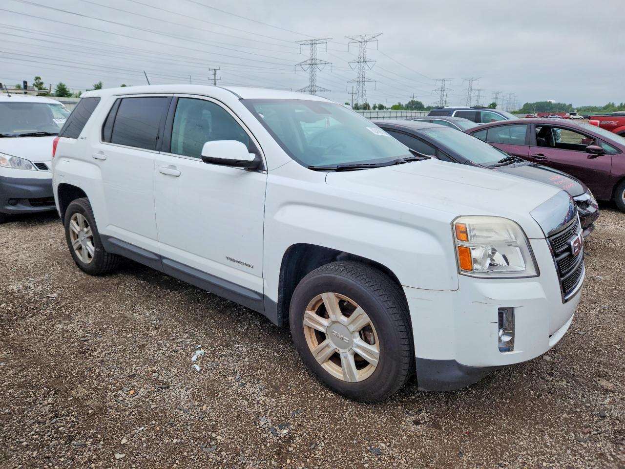 2015 Gmc Terrain Sle White vin: 2GKALMEK1F6254463