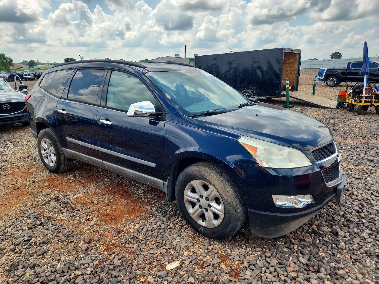 2009 Chevrolet Traverse Ls Blue vin: 1GNER13D09S173428