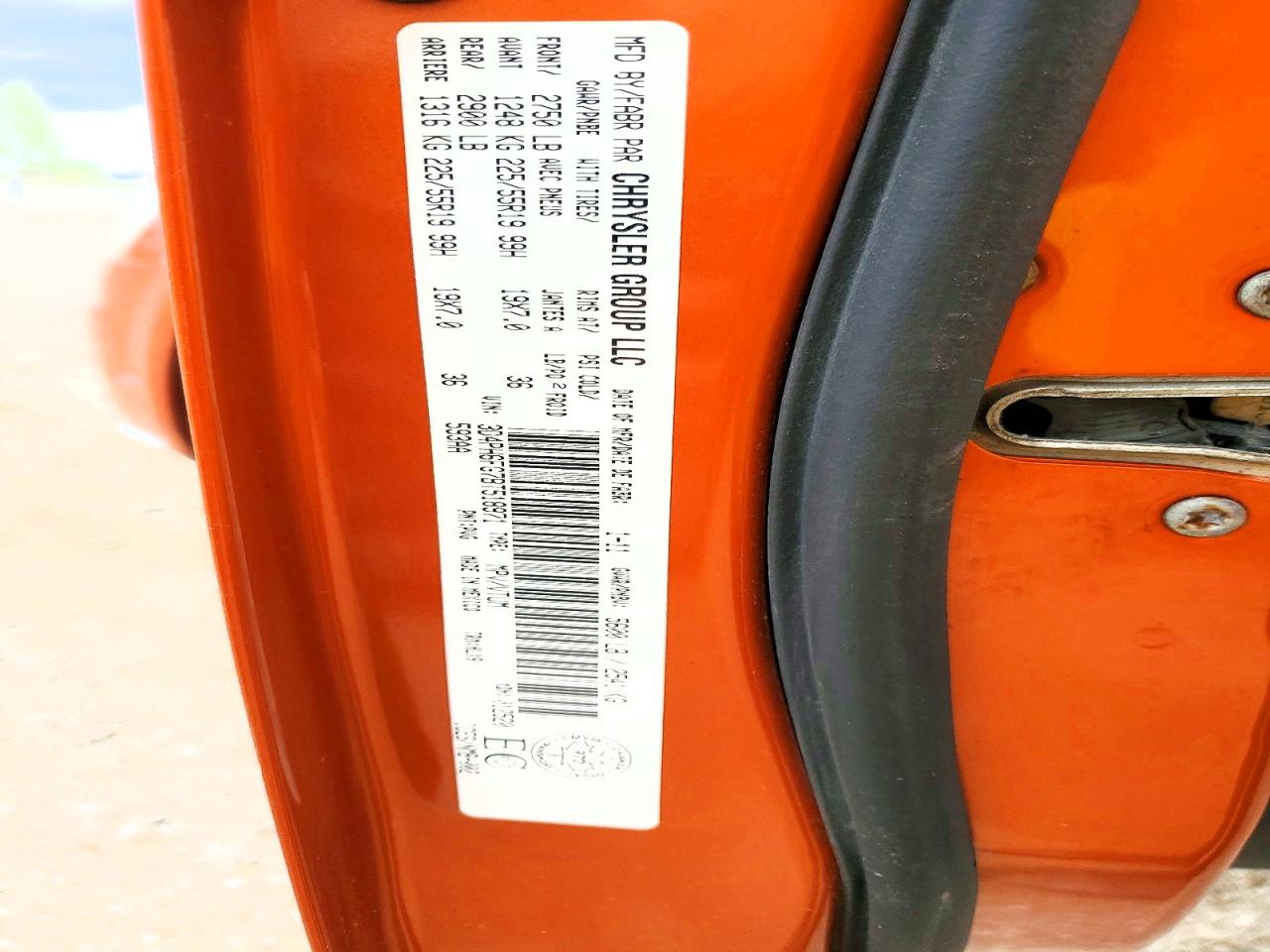 2011 Dodge Journey R/t Orange vin: 3D4PH6FG7BT518971