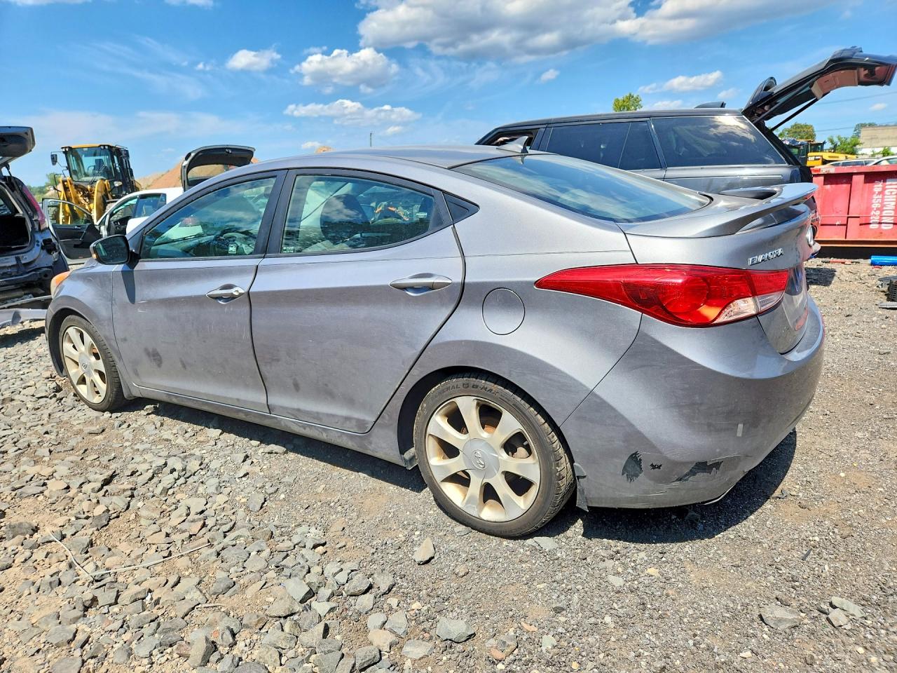 2013 Hyundai Elantra Limited Gray vin: KMHDH4AE3DU703405