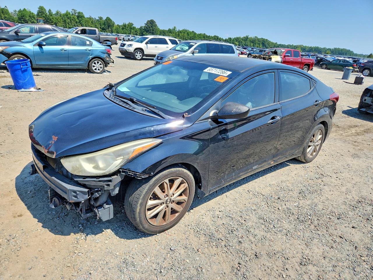 2014 Hyundai Elantra Se Black vin: 5NPDH4AE1EH471404