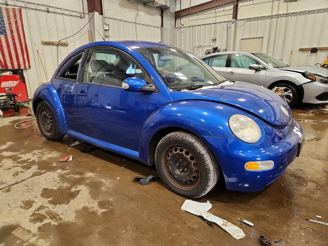 2004 Volkswagen New Beetle Gl Blue vin: 3VWBK21C04M402138