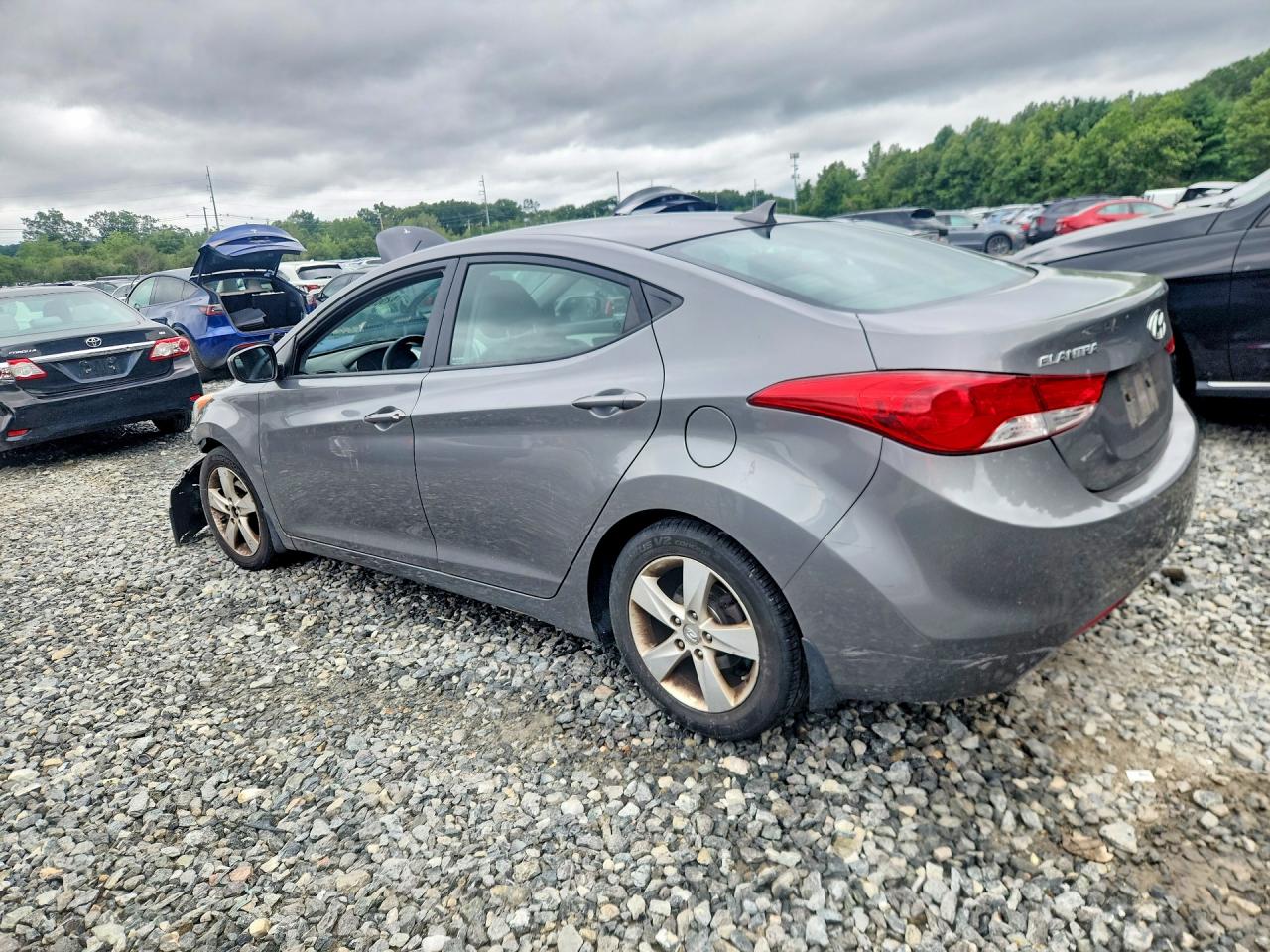 2013 Hyundai Elantra Gls Gray vin: 5NPDH4AE8DH378135
