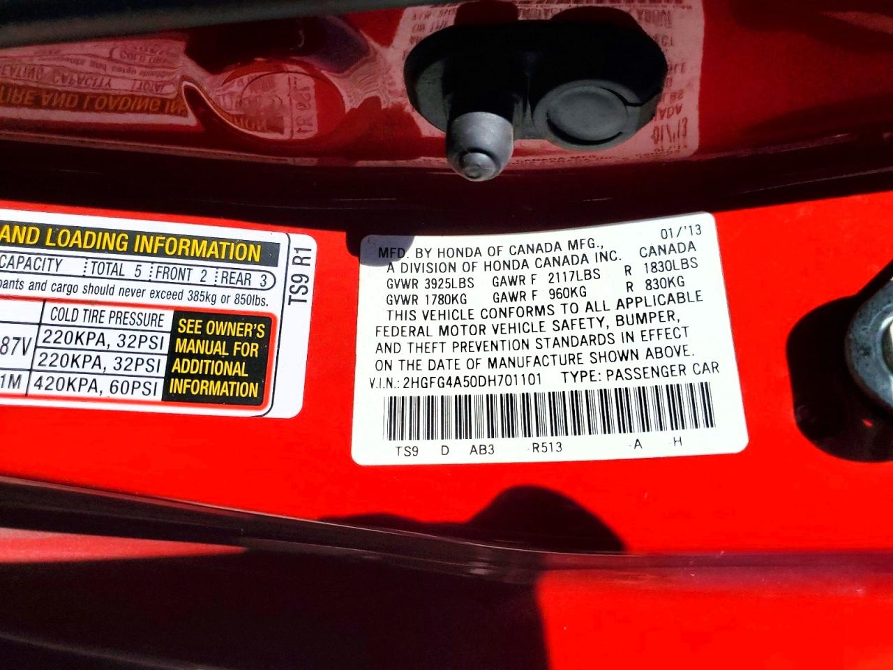 2013 Honda Civic Si Red vin: 2HGFG4A50DH701101