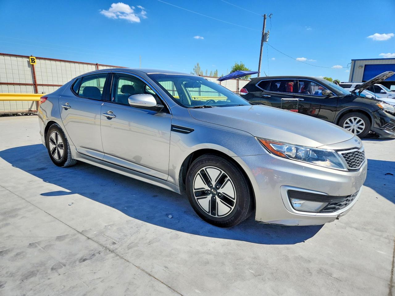 2012 Kia Optima Hybrid Silver vin: KNAGM4AD0C5011516
