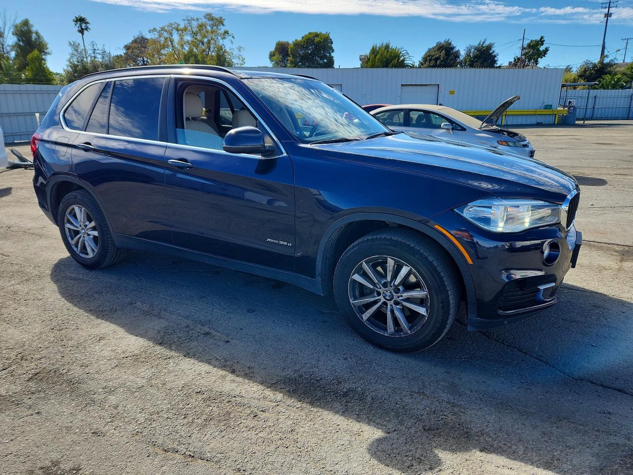 2015 Bmw X5 Xdrive35d Blue vin: 5UXKS4C58F0N07866