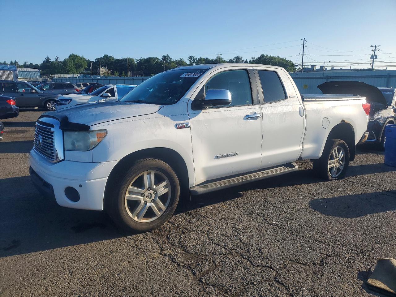2010 Toyota Tundra Double Cab Limited White vin: 5TFBY5F16AX124121