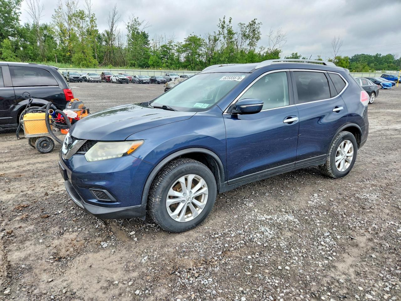2015 Nissan Rogue Sv Blue vin: KNMAT2MV8FP544551