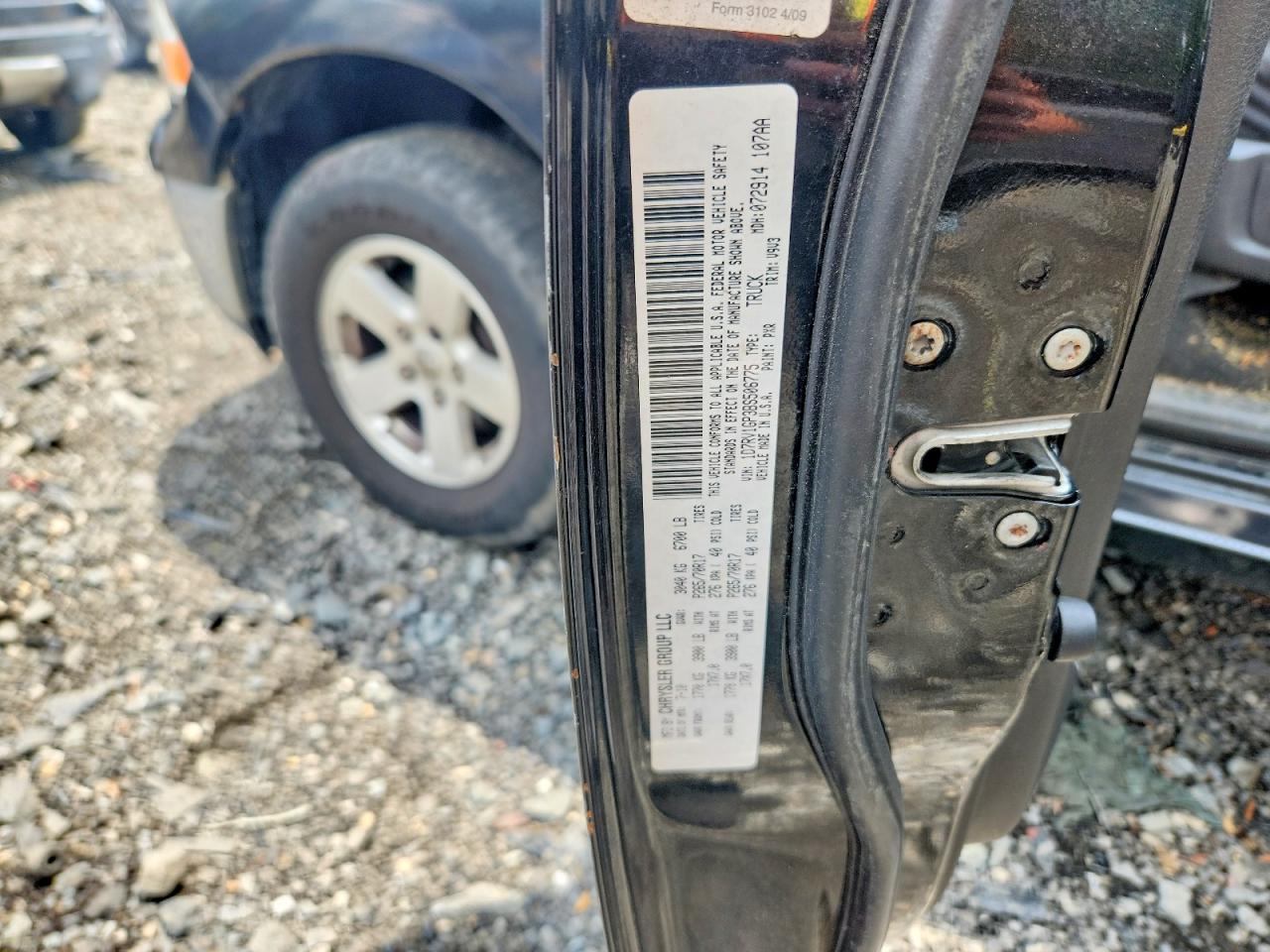 2011 Dodge Ram 1500 Черный vin: 1D7RV1GP3BS506775
