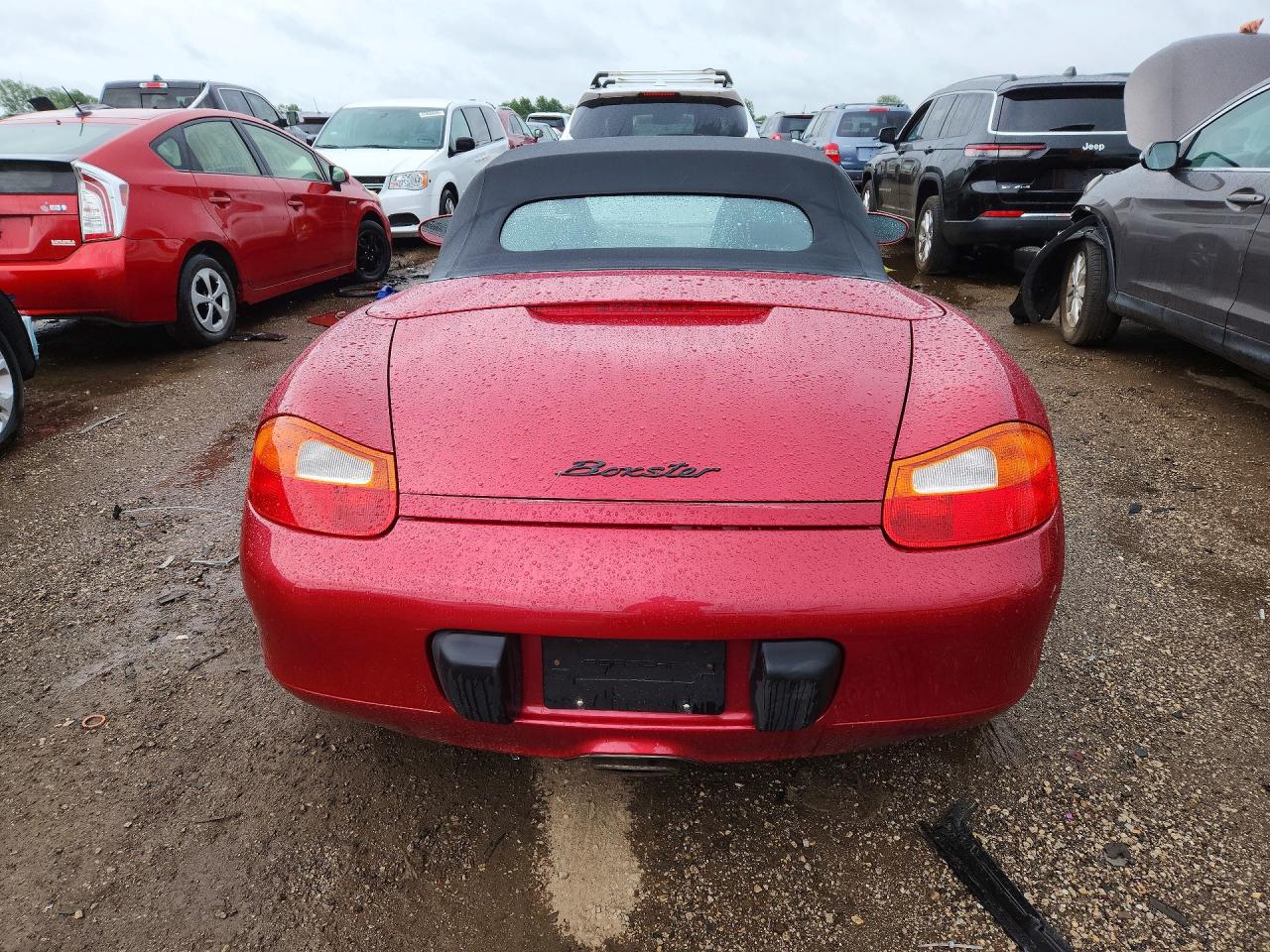 2001 Porsche Boxster Red vin: WP0CA29871U621728