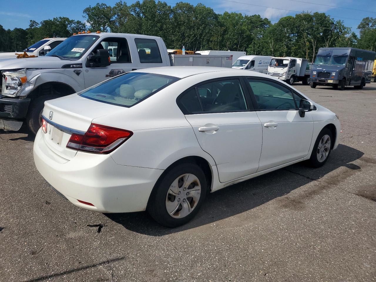 2014 Honda Civic Lx Белый vin: 19XFB2F50EE244880