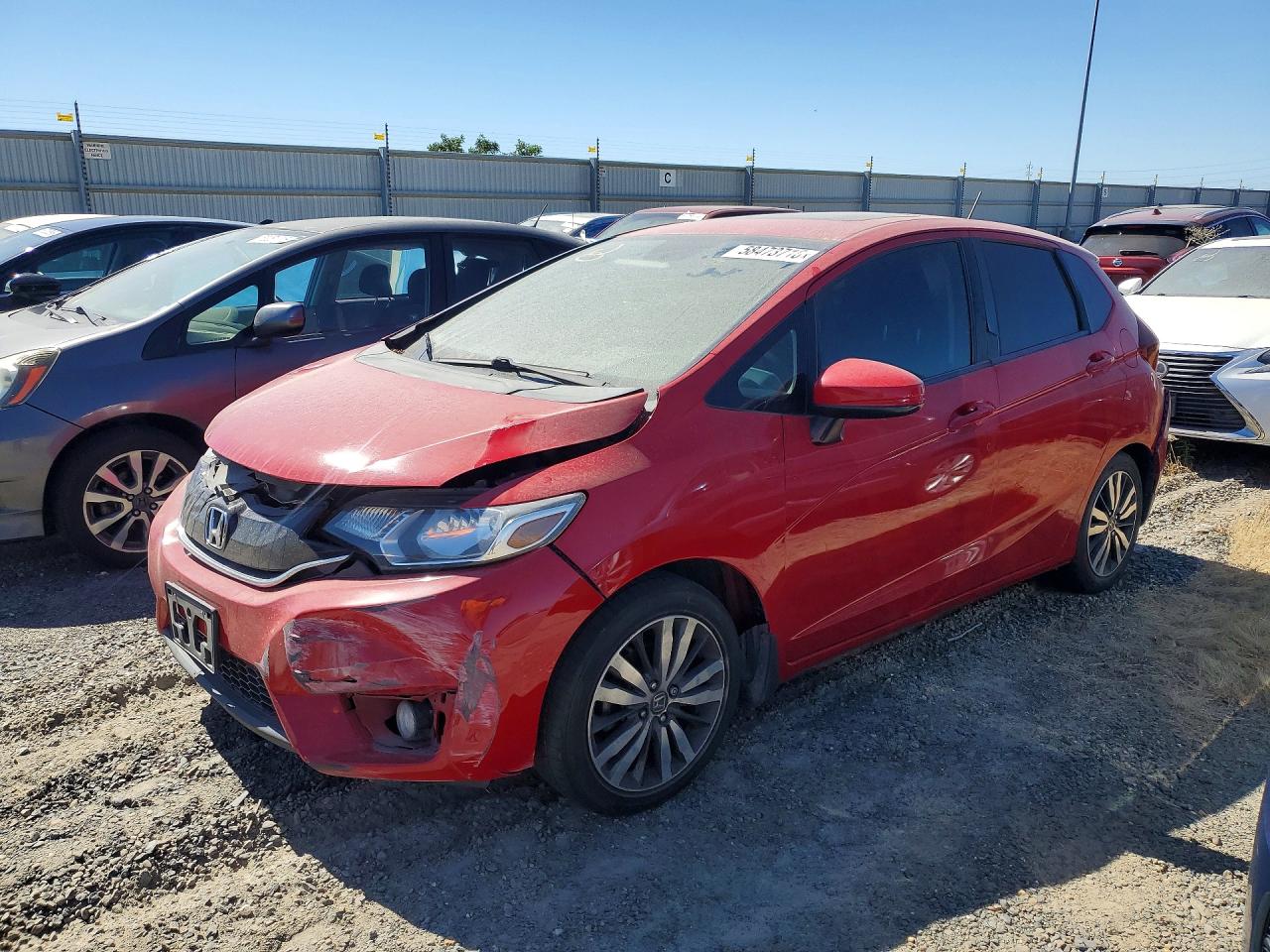 2015 Honda Fit Ex Red vin: 3HGGK5H89FM773492