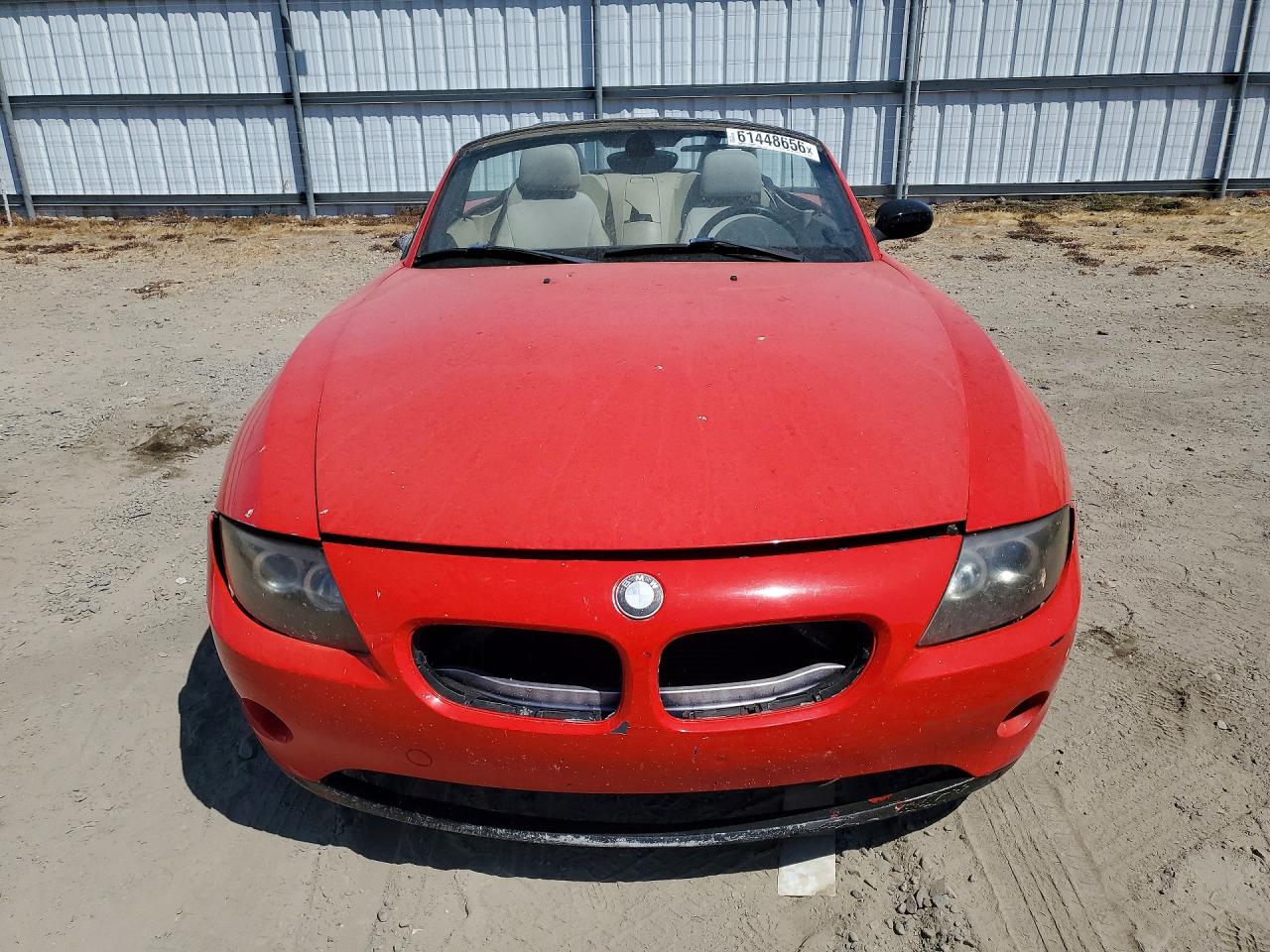2004 Bmw Z4 3.0 Red vin: 4USBT53424LU06291
