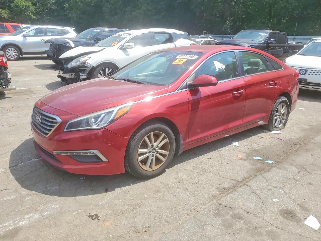 2015 Hyundai Sonata Se Red vin: 5NPE24AF9FH054905