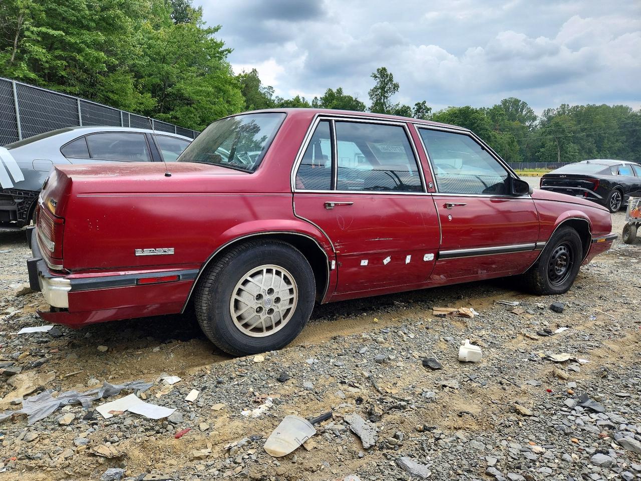 1991 Buick Lesabre Custom Red vin: 1G4HP54C6MH410692