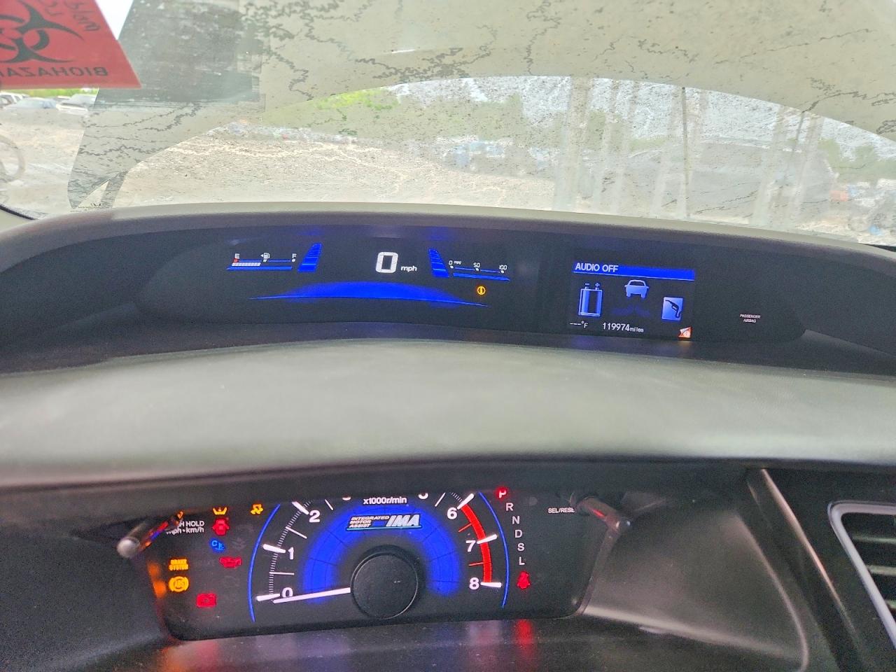 2013 Honda Civic Hybrid Silver vin: 19XFB4F23DE000236