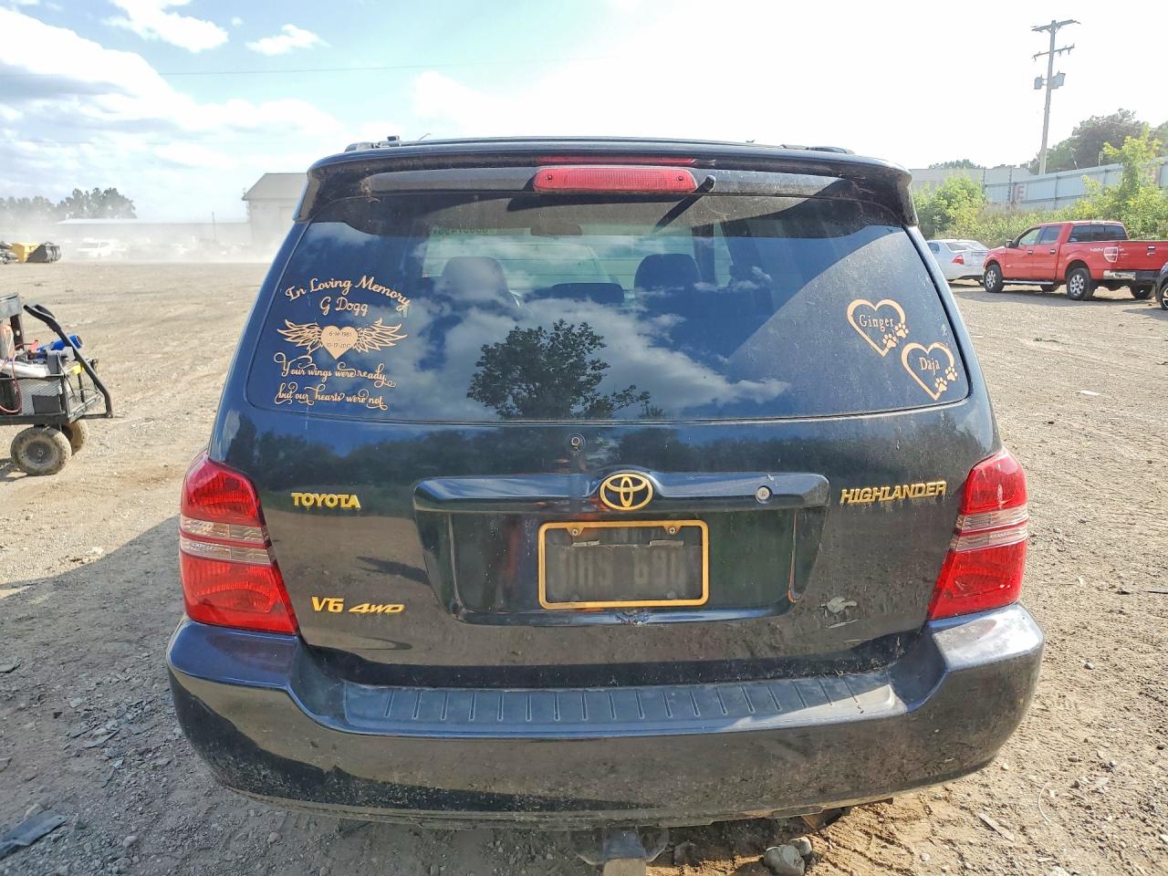 2003 Toyota Highlander Limited Black vin: JTEHF21A430149550