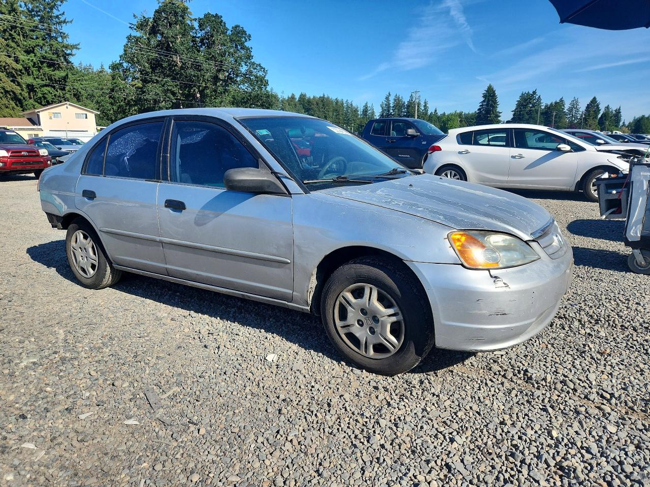 2001 Honda Civic Lx Gray vin: 2HGES15551H601543