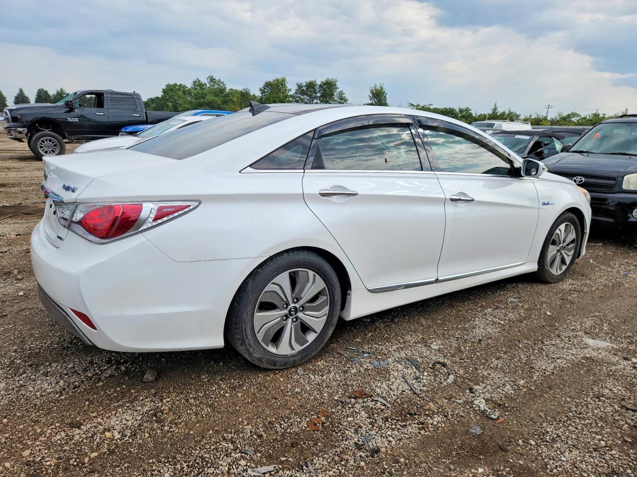 2015 Hyundai Sonata Hybrid Limited White vin: KMHEC4A41FA126369