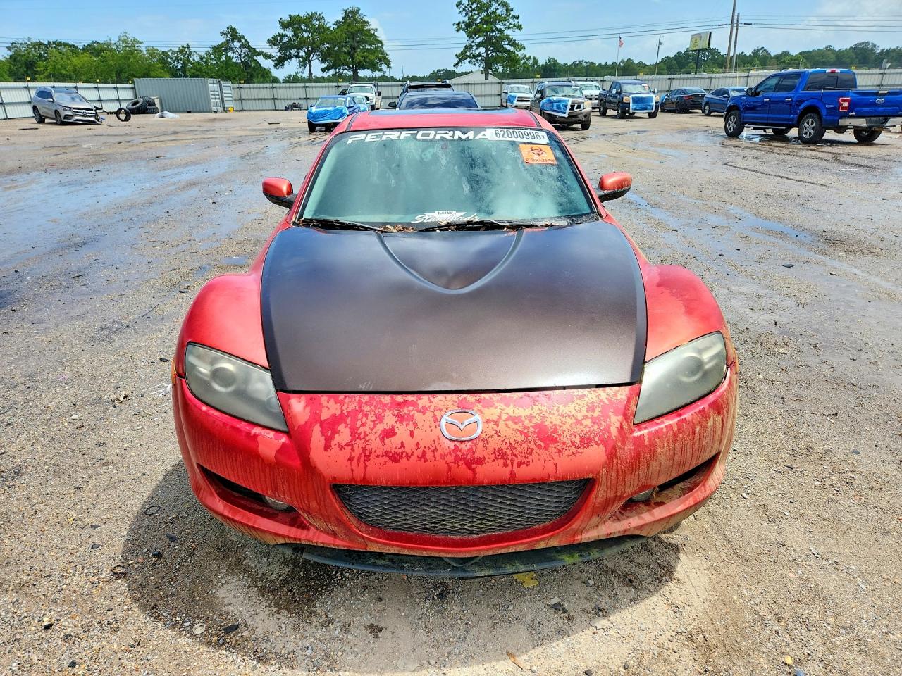 2004 Mazda Rx8 Red vin: JM1FE173X40140175