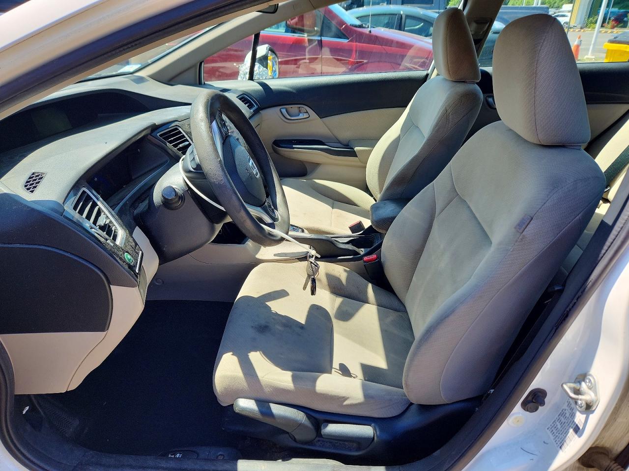 2013 Honda Civic Lx White vin: 2HGFB2F57DH554948