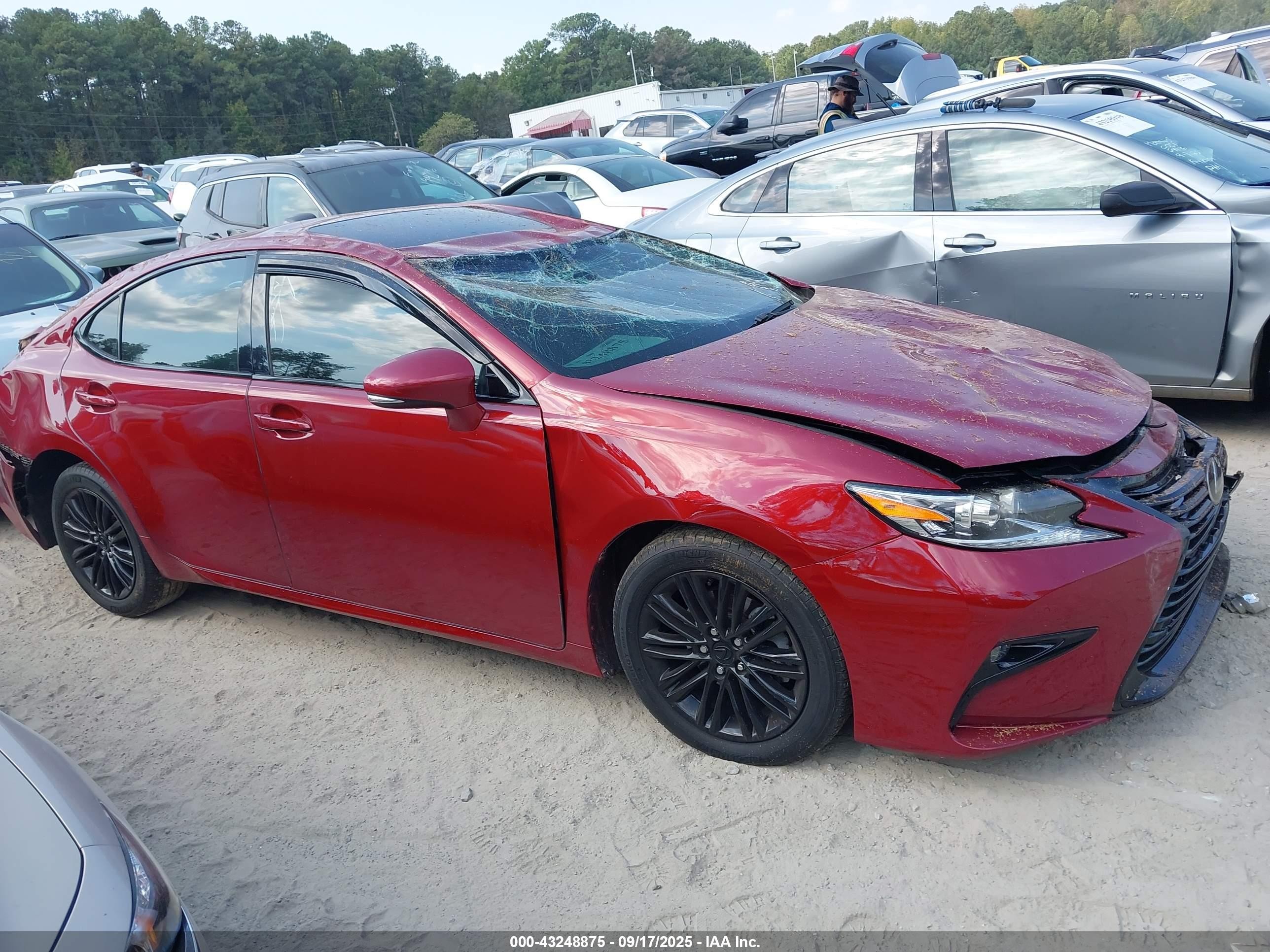 2017 Lexus Es 350   Красный vin: 58ABK1GG4HU056804