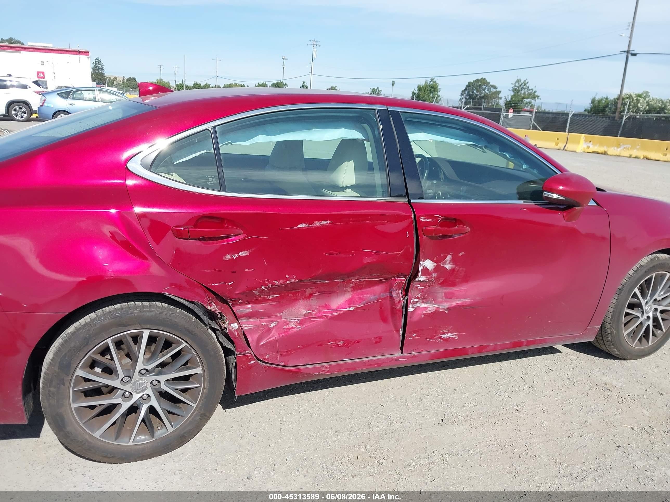 2017 Lexus Es 350 Red vin: 58ABK1GG4HU070489