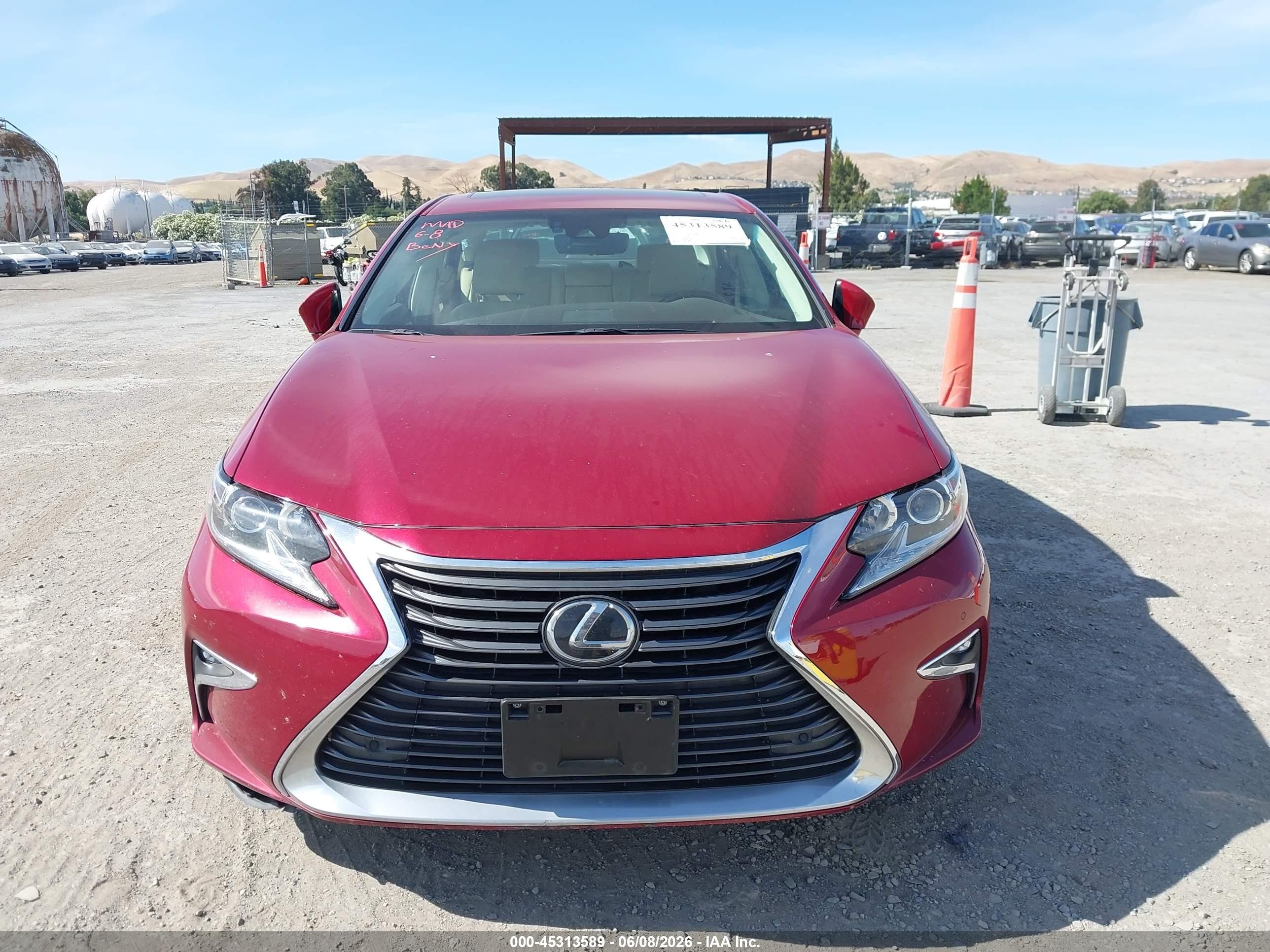 2017 Lexus Es 350 Red vin: 58ABK1GG4HU070489