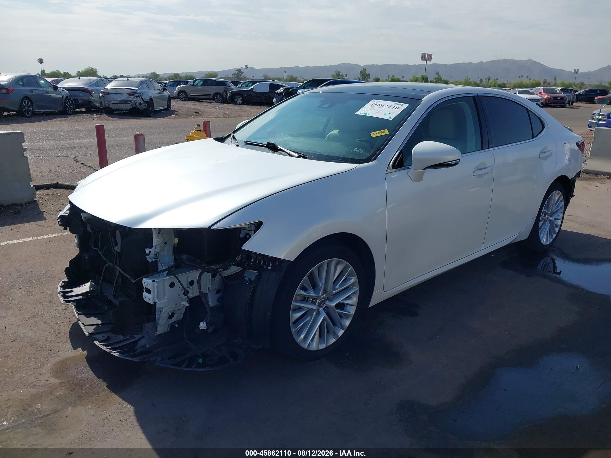 2016 Lexus Es 350   White vin: 58ABK1GG6GU026802