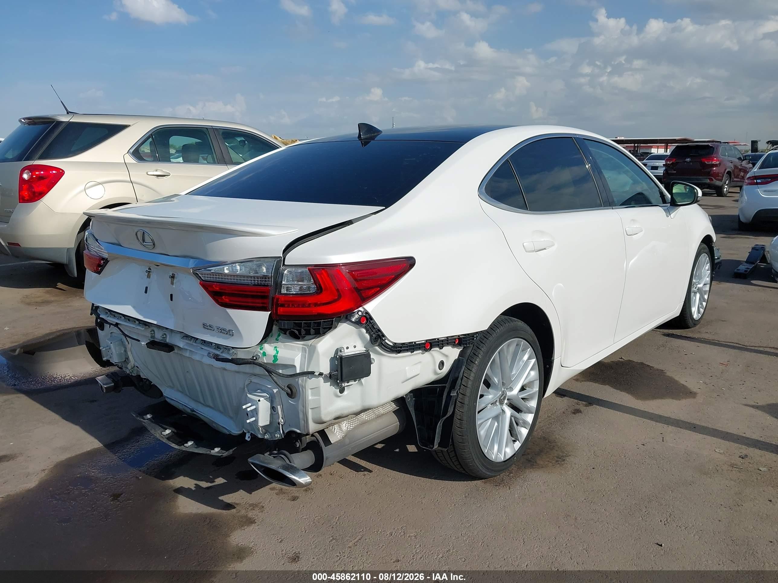 2016 Lexus Es 350   White vin: 58ABK1GG6GU026802