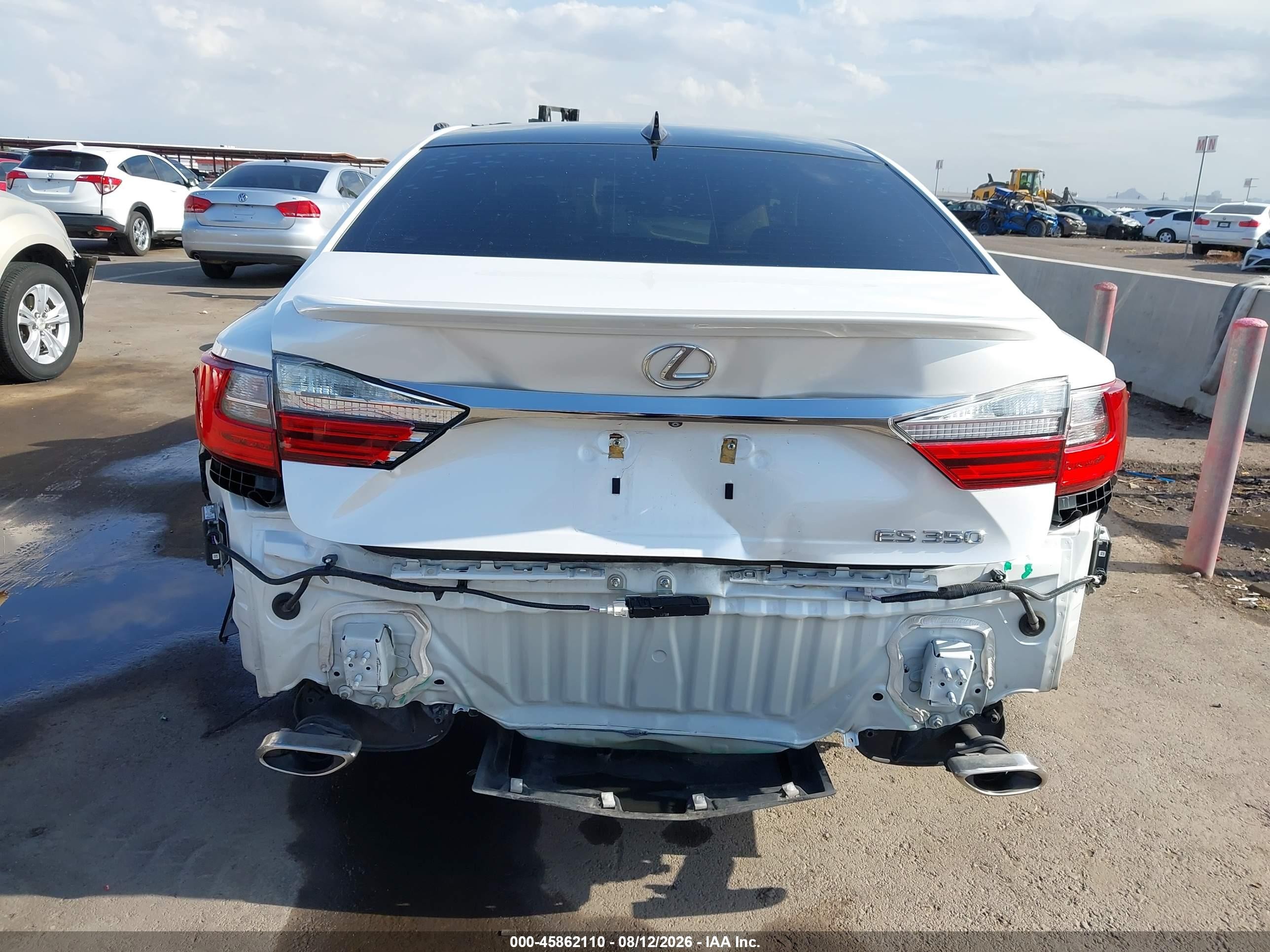 2016 Lexus Es 350   White vin: 58ABK1GG6GU026802