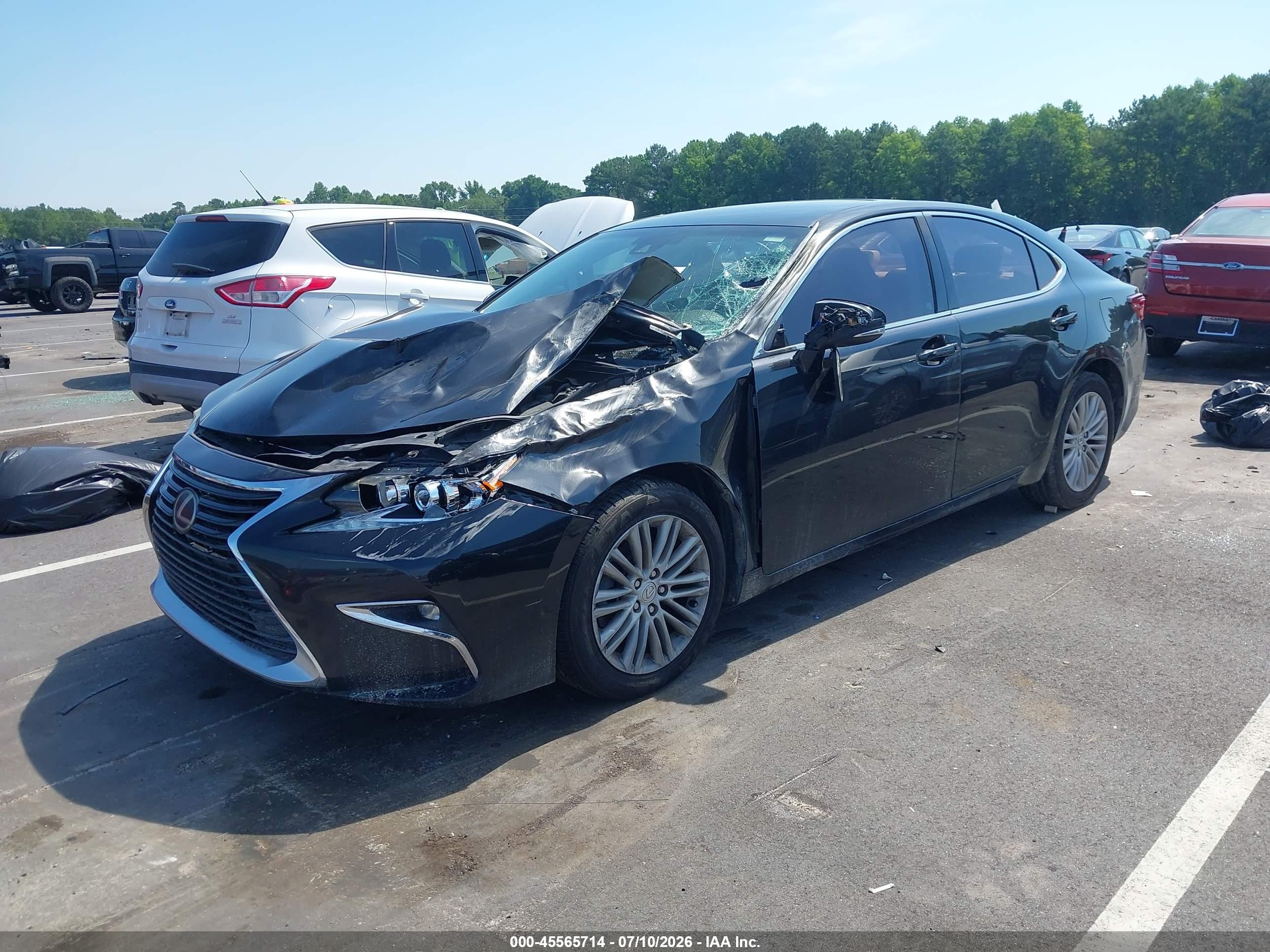 2017 Lexus Es 350 Черный vin: 58ABK1GG6HU038191