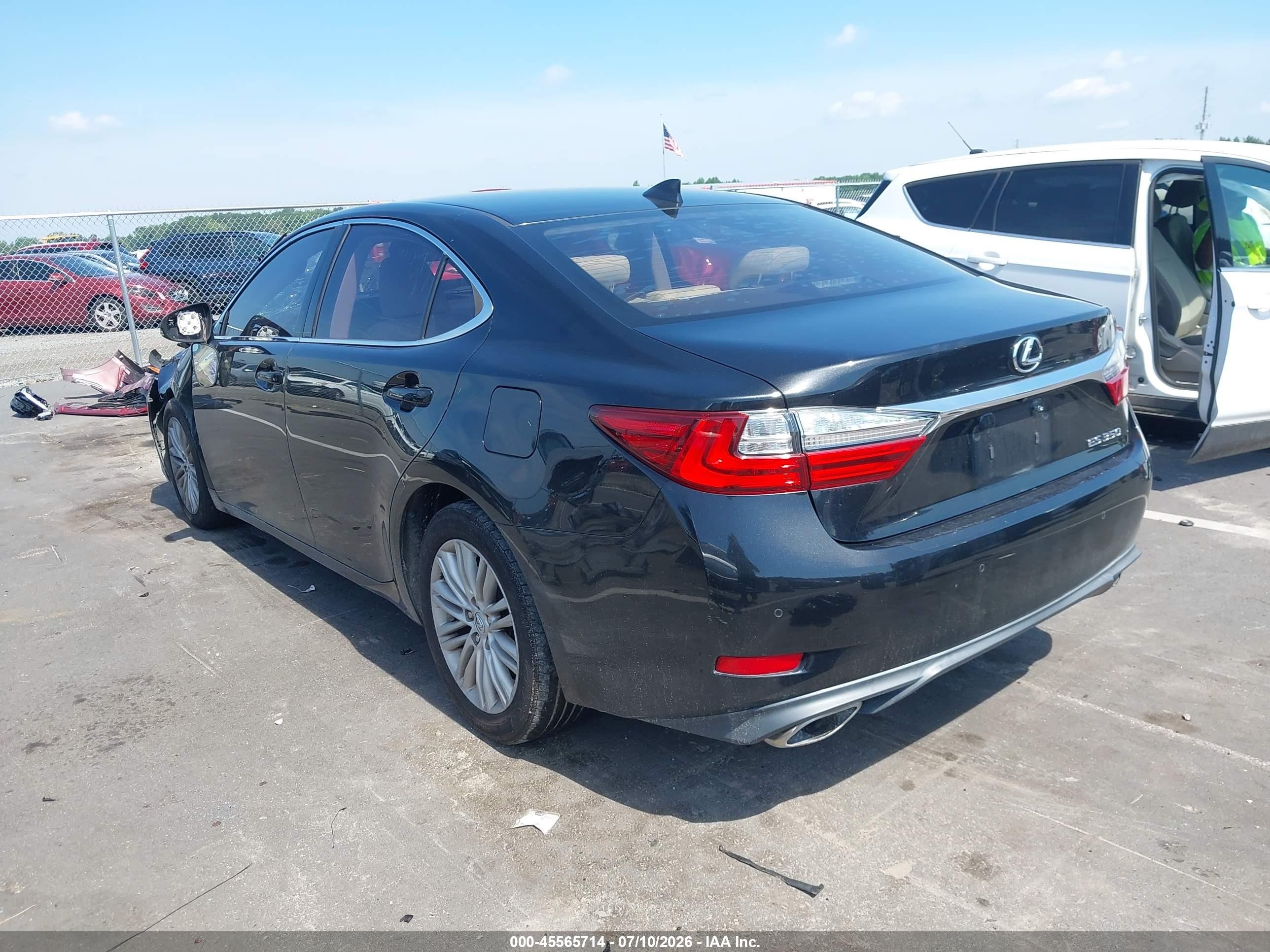 2017 Lexus Es 350 Черный vin: 58ABK1GG6HU038191
