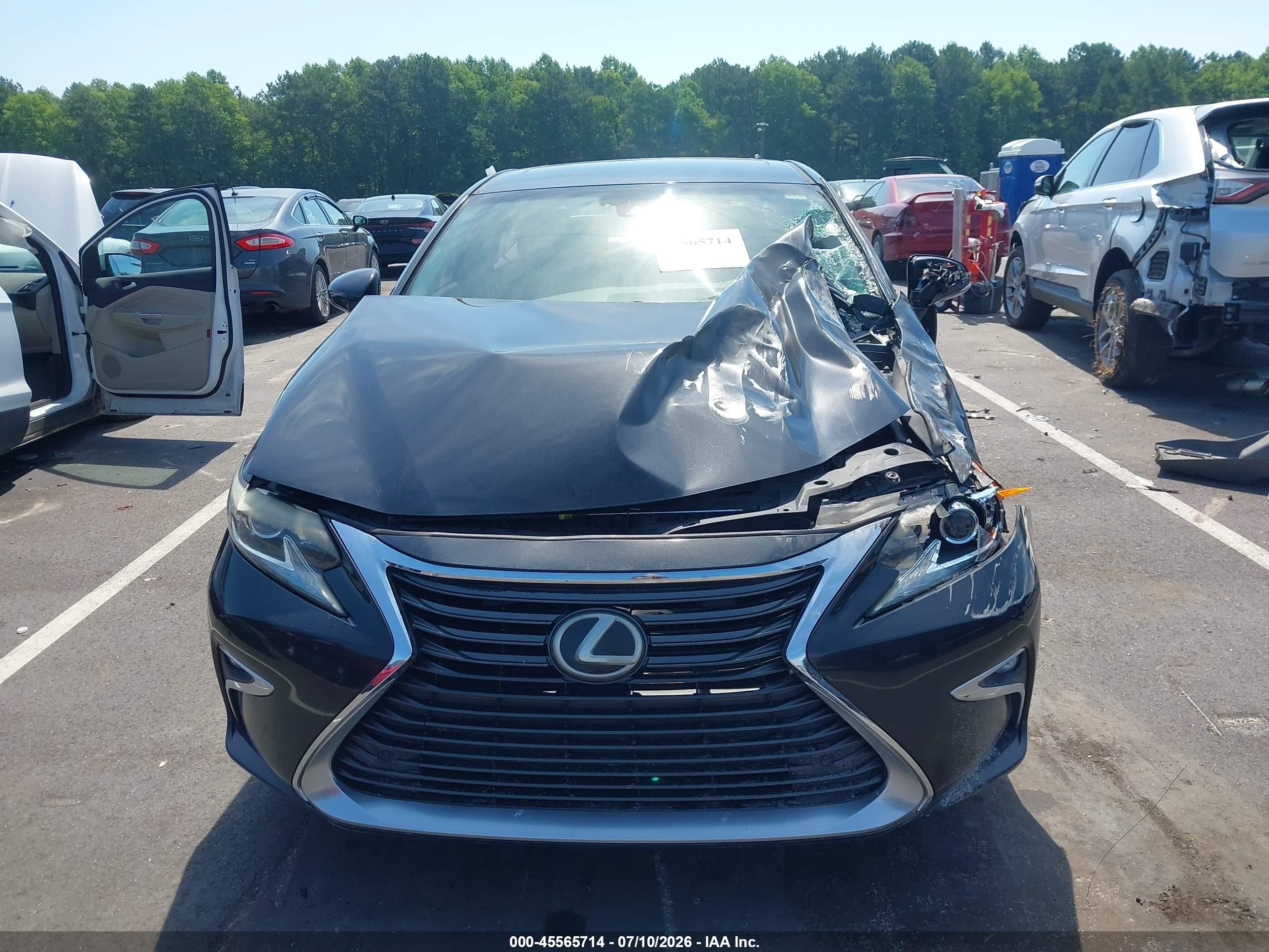 2017 Lexus Es 350 Черный vin: 58ABK1GG6HU038191